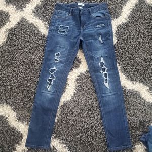 Girls distressed MUDD jeggings
